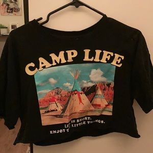 boxy cropped graphic tee